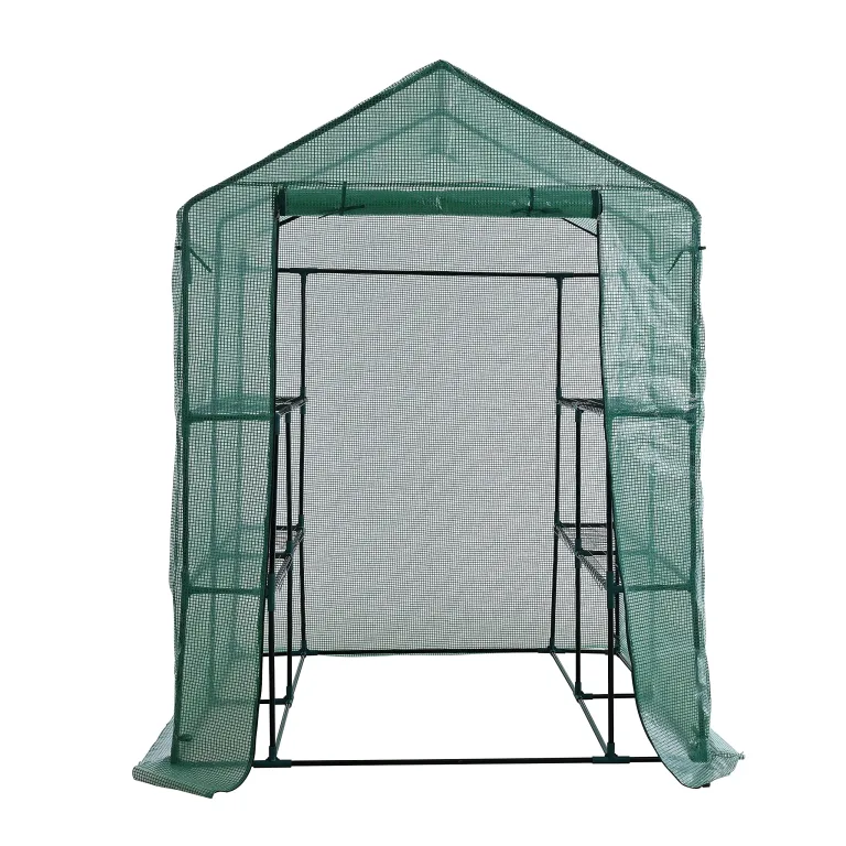 ESTEXO Foliengewächshaus Gewächshaus 143x143x195 cm Tomatengewächshaus Treibhaus Frühbeet – Bild 1