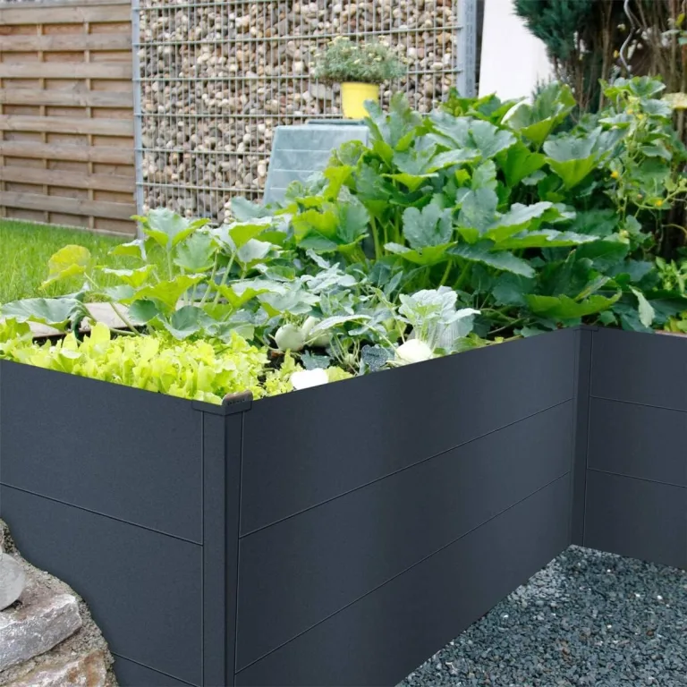 Metzler Hochbeet für den Garten – Stahl in Anthrazit | Witterungsbeständiges Metall-Gartenbeet, Pflanzenbeet, Blumenhochbeet | 150 x 75 x 77 cm – Bild 8