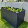 Metzler Hochbeet für den Garten – Stahl in Anthrazit | Witterungsbeständiges Metall-Gartenbeet, Pflanzenbeet, Blumenhochbeet | 150 x 75 x 77 cm - Thumbnail 7