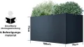 Metzler Hochbeet für den Garten – Stahl in Anthrazit | Witterungsbeständiges Metall-Gartenbeet, Pflanzenbeet, Blumenhochbeet | 150 x 75 x 77 cm - Thumbnail 2