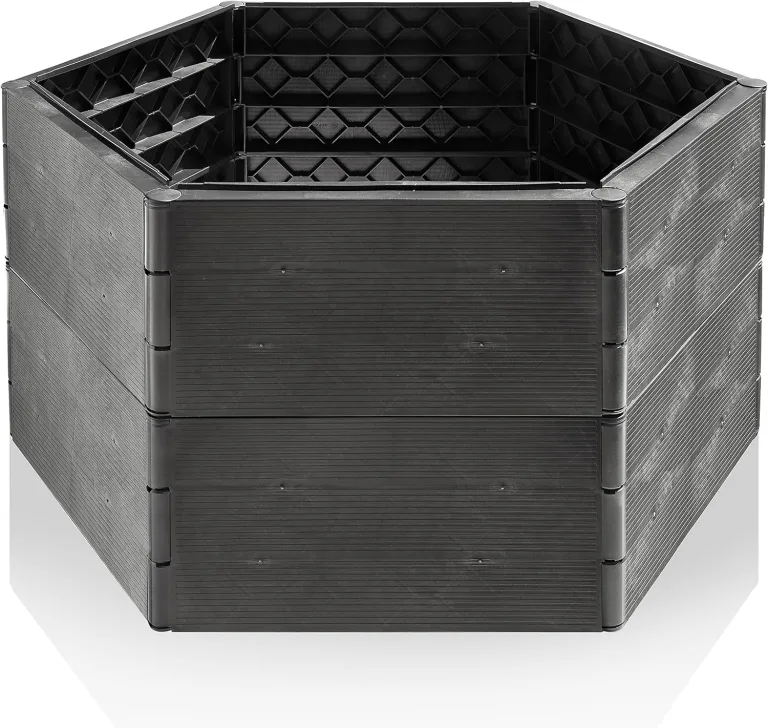 Grizzly Hochbeet System 2 Set, für Garten und Balkon, Blumenkasten, Gemüsebeet, witterungsbeständig – Bild 1