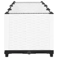 vidaXL Hochbeet, Kräuterbeet Gemüsebeet zum Selber Bauen, Blumenkasten im Rattan-Look, Pflanzkasten für Garten Terrasse Balkon, Polypropylen - Thumbnail 7