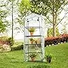 Aewächshaus Abdeckung, Ohne Regal, Aufrollbare Tür Treibhaus Anzuchthaus Gartenhaus, Frühbeet Tomatenhaus Gemüse Gewächshaus, PVC Abdeckung Transparent für Garten Balkon, Foliengewächshaus Gewächshaus - Thumbnail 2