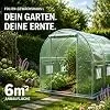 TOM Gewächshaus Foliengewächshaus Folientunnel 175g/m² extra stabil & langlebig – 4 Größen: 2x3m 3x4m 3x6m Gewächshaus mit Erdanker – 2 Türen – Fenster mit Insektenschutz – für Tomaten & Co. – Bild 2