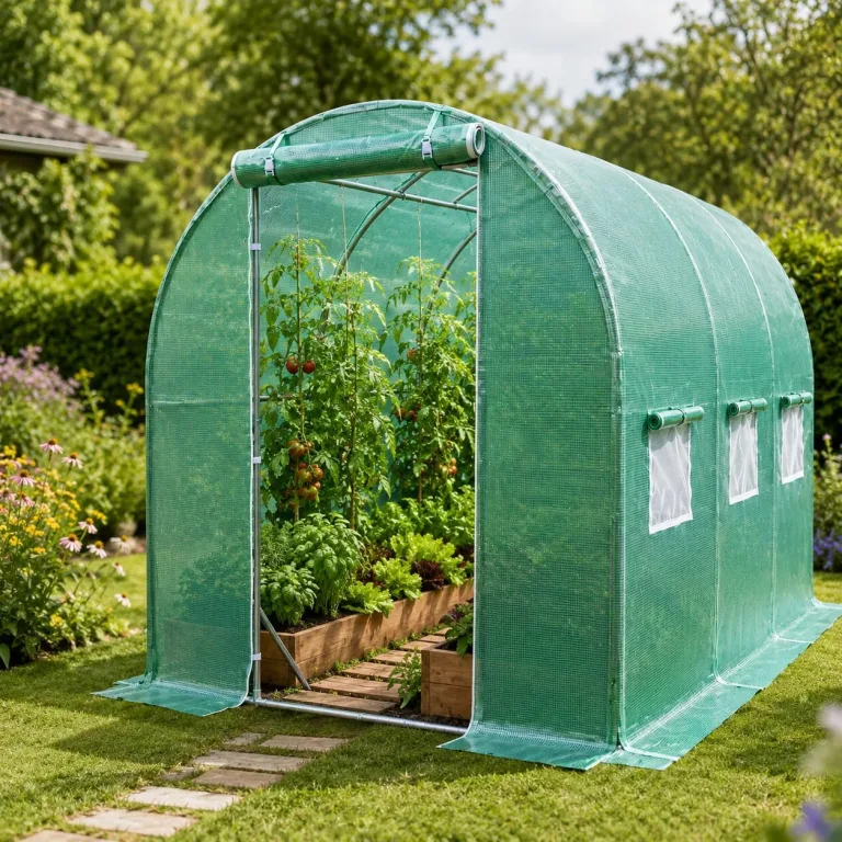 TOM Gewächshaus Foliengewächshaus Folientunnel 175g/m² extra stabil & langlebig – 4 Größen: 2x3m 3x4m 3x6m Gewächshaus mit Erdanker – 2 Türen – Fenster mit Insektenschutz – für Tomaten & Co. – Bild 1