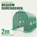 TOM Gewächshaus Foliengewächshaus Folientunnel 175g/m² extra stabil & langlebig – 4 Größen: 2x3m 3x4m 3x6m Gewächshaus mit Erdanker – 2 Türen – Fenster mit Insektenschutz – für Tomaten & Co. - Thumbnail 9