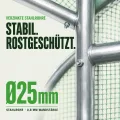 TOM Gewächshaus, Foliengewächshaus Folientunnel 175g/m² extra stabil & langlebig – 4 Größen: 2x3m 3x4m 3x6m Gewächshaus mit Erdanker – 2 Türen – Fenster mit Insektenschutz – für Tomaten & Co. - Thumbnail 4