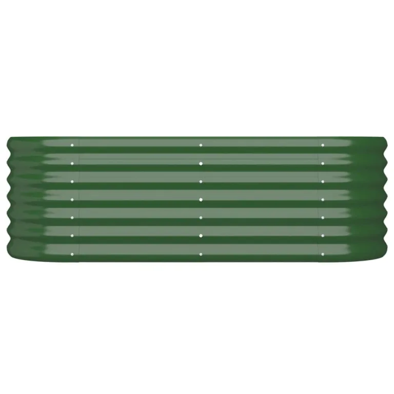 vidaXL Hochbeet, Wetterfestes Hochbeet für Garten Balkon Terrasse, Kräuterhochbeet zum Selber Bauen, Pflanzkasten aus Metall, Verzinkter Stahl Grün – Bild 5