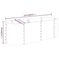 vidaXL Hochbeet, Wetterfestes Hochbeet für Garten Balkon Terrasse, Kräuterhochbeet zum Selber Bauen, Pflanzkasten aus Metall, Verzinkter Stahl Grün - Thumbnail 3