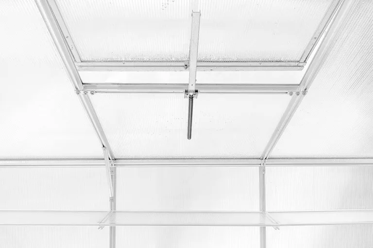 Aluminium Gewächshaus Glas 150x290 cm - Gewächshäuser - Treibhaus Gewächshaus mit Fundament - Glashaus Tomaten - Gewaechshaus 4,35m2 - Greenhouse Outdoor - 6 mm Platten – Bild 7