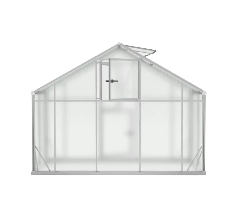Aluminium Gewächshaus Glas 150x290 cm - Gewächshäuser - Treibhaus Gewächshaus mit Fundament - Glashaus Tomaten - Gewaechshaus 4,35m2 - Greenhouse Outdoor - 6 mm Platten – Bild 8
