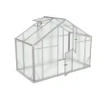 Aluminium Gewächshaus Glas 150x290 cm - Gewächshäuser - Treibhaus Gewächshaus mit Fundament - Glashaus Tomaten - Gewaechshaus 4,35m2 - Greenhouse Outdoor - 6 mm Platten - Thumbnail 1