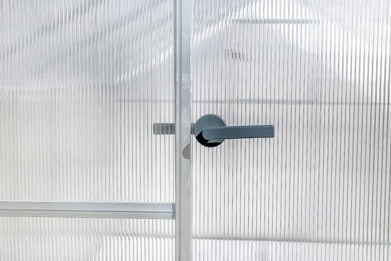 Aluminium Gewächshaus Glas 640x220 cm - Gewächshäuser Groß - Treibhaus Gewächshaus mit Fundament - Glashaus Tomaten - Gewaechshaus 14,3m2 - Greenhouse Outdoor - 6 mm Platten – Bild 5