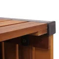 Pflanzkasten HWC-L23, Hochbeet Blumenkasten, Outdoor Akazie Holz FSC®-Zertifiziert Aluminium - 60x42x42cm braun - Thumbnail 7