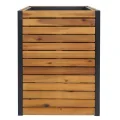 Pflanzkasten HWC-L23, Hochbeet Blumenkasten, Outdoor Akazie Holz FSC®-Zertifiziert Aluminium - 60x42x42cm braun - Thumbnail 8