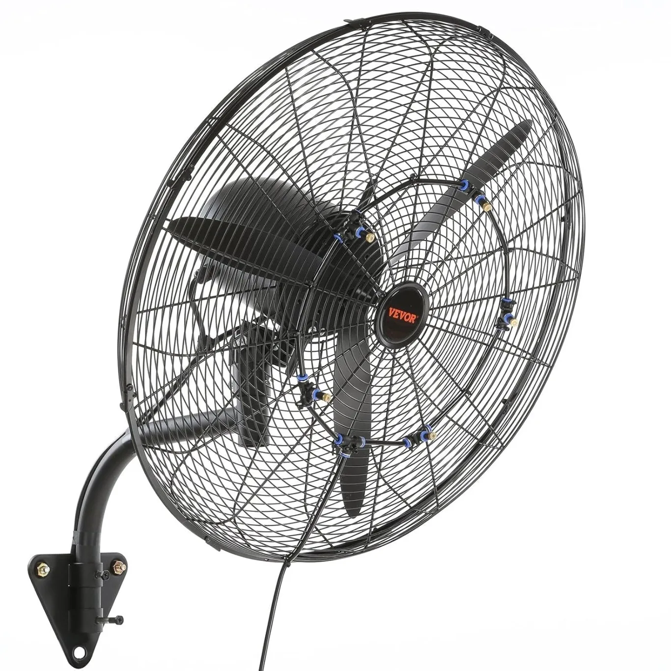 VEVOR Nebelventilator, 61,6 cm oszillierender, wasserdichter Ventilator, 3 Geschwindigkeiten, 7000 CFM, gewerblicher oder privater Ventilator zur Kühlung von Lagerhäusern, Gewächshäusern, Werkstätten - Bild 1