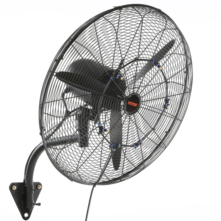 VEVOR Nebelventilator, 61,6 cm oszillierender, wasserdichter Ventilator, 3 Geschwindigkeiten, 7000 CFM, gewerblicher oder privater Ventilator zur Kühlung von Lagerhäusern, Gewächshäusern, Werkstätten