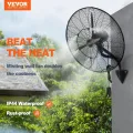 VEVOR Nebelventilator, 61,6 cm oszillierender, wasserdichter Ventilator, 3 Geschwindigkeiten, 7000 CFM, gewerblicher oder privater Ventilator zur Kühlung von Lagerhäusern, Gewächshäusern, Werkstätten - Thumbnail 2