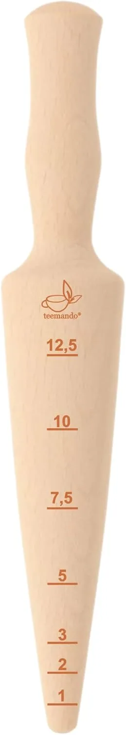 Teemando® Marken-Pflanzholz mit Scala aus unbehandeltem Buchenholz, 24,5 cm lang, Pflanzholz mit cm - Bild 1