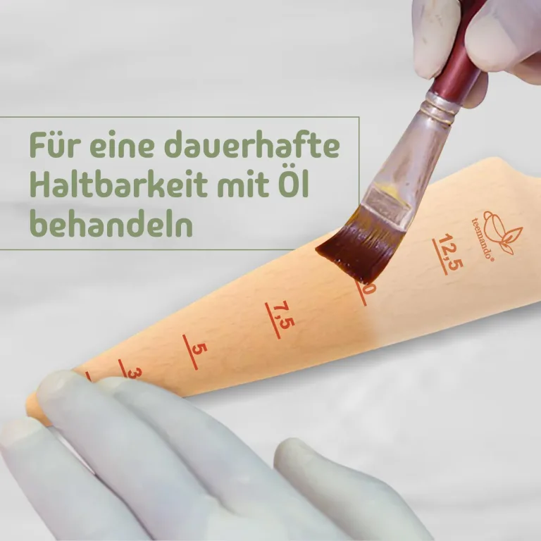 Teemando® Marken-Pflanzholz mit Scala aus unbehandeltem Buchenholz, 24,5 cm lang, Pflanzholz mit cm – Bild 7