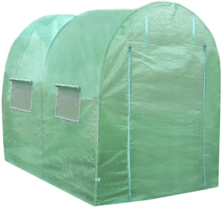 MonsterShop Polytunnel mit Folie Gewächshaus Treibhaus Tomatenhaus Pflanzenhaus Folientunnel 25mm 4m x 2m – Bild 2