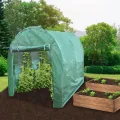 MonsterShop Polytunnel mit Folie Gewächshaus Treibhaus Tomatenhaus Pflanzenhaus Folientunnel 25mm 4m x 2m - Thumbnail 3