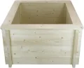 TIMBELA Hochbeet Holz - 78x78xH46 cm - Blumenbeet für Garten - Kräuterbeet - Pflanzkasten Holz - Hochbeet Balkon Garten Terrasse - Solid 28 mm Pine/Spruce Wood M620 - Thumbnail 5