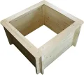 TIMBELA Hochbeet Holz - 78x78xH46 cm - Blumenbeet für Garten - Kräuterbeet - Pflanzkasten Holz - Hochbeet Balkon Garten Terrasse - Solid 28 mm Pine/Spruce Wood M620 - Thumbnail 6