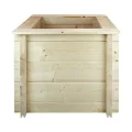 TIMBELA Hochbeet Holz - 58x58xH46 cm - Blumenbeet für Garten - Kräuterbeet - Pflanzkasten Holz - Hochbeet Balkon Garten Terrasse - Solid 28 mm Pine/Spruce Wood M617 - Thumbnail 7