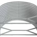 vidaXL Hochbeet, Wetterfestes Hochbeet für Garten Balkon Terrasse, Kräuterhochbeet zum Selber Bauen, Pflanzkasten aus Metall, Pulverbeschichteter Stahl Anthrazit - Thumbnail 4