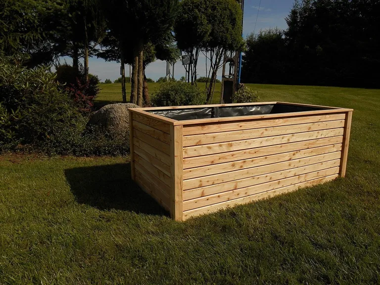 Gartenwelt Riegelsberger Hochbeet 180x80x72 cm aus modernen Rhombusleisten Lärchenholz Natur Kräuterbeet Gemüsebeet Pflanzbeet – Bild 1