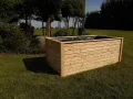 Gartenwelt Riegelsberger Hochbeet 180x80x72 cm aus modernen Rhombusleisten Lärchenholz Natur Kräuterbeet Gemüsebeet Pflanzbeet - Thumbnail 1