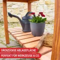 Premium Hochbeet – aus hochwertigem Holz – perfekt für Garten/Terrasse/Balkon – mit Stabiler Ablage und Innenvlies – Kräuterhochbeet 80 cm hoch, 80 cm lang – Pflanztisch – Hochbeete - Thumbnail 7