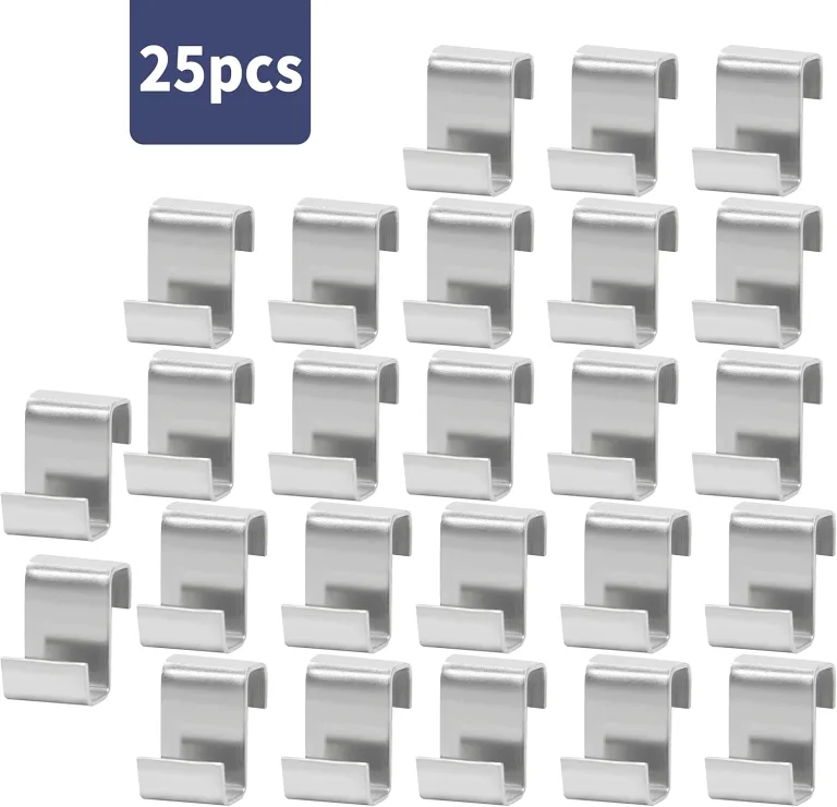 25 Stück Z-Clips für Gewächshausglasscheiben Gewächshausclips für Glas Edelstahl Gewächshaus Z-Clips Gewächshausfensterclips Glasscheibenbefestigungen Clips für Gewächshausglas Ersatzzubehör – Bild 4