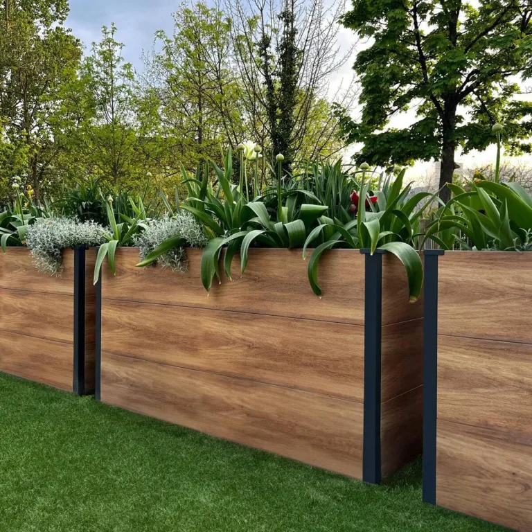 Metzler Hochbeet für den Garten – Stahl in Holzoptik & Anthrazit | Witterungsbeständiges Metall-Gartenbeet, Pflanzenbeet, Blumenhochbeet | 150 x 75 x 77 cm – Bild 6