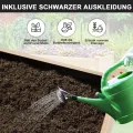 RELAX4LIFE Hochbeet mit Rollen, Gartenbeet aus Tannenholz, Pflanzkasten mit Ablage, Ablauflöchern & Abdeckfolie, Pflanzbeet Blumenkübel Kräuterbeet für Garten Balkon Terrasse, 120 x 59 x 84 cm, Natur - Thumbnail 5