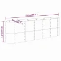vidaXL Hochbeet, Wetterfestes Hochbeet für Garten Balkon Terrasse, Kräuterhochbeet zum Selber Bauen, Pflanzkasten aus Metall, Pulverbeschichteter Stahl Braun - Thumbnail 10