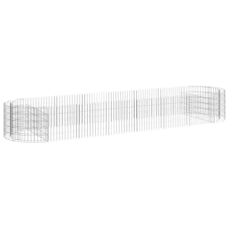 vidaXL Gabionen Hochbeet Steinkorb Pflanzkorb Gabionenkorb Pflanzkasten Pflanzkübel Pflanzbeet Garten Verzinktes Eisen 470x50x50 cm – Bild 8