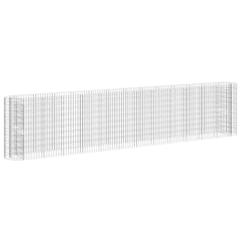 vidaXL Gabionen Hochbeet Steinkorb Pflanzkorb Gabionenkorb Pflanzkasten Pflanzkübel Pflanzbeet Garten Verzinktes Eisen 470x50x50 cm – Bild 9