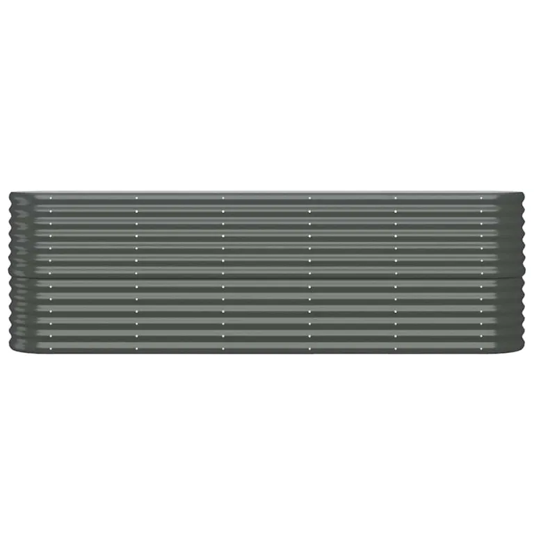 vidaXL Hochbeet, Wetterfestes Hochbeet für Garten Balkon Terrasse, Kräuterhochbeet zum Selber Bauen, Pflanzkasten aus Metall, Verzinkter Stahl Anthrazit – Bild 5