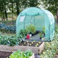 NATIV Foliengewächshaus | Tomaten Gewächshaus mit 6 Fenstern | Tomatenzelt aus extra Stabiler Gewächshausfolie | Tomatenhaus mit aufrollbarer Türe | Überwinterungszelt für Pflanzen 300 x 200 cm - Thumbnail 6