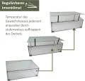 NATIV Frühbeet aus Aluminium | Hochbeet Abdeckung mit arretierbarem Dach | Frühbeetkasten mit Polycarbonatplatten | Frühbeetaufsatz für Hochbeet 100 x 60 cm | Mini Gewächshaus - Thumbnail 4