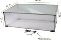 NATIV Frühbeet aus Aluminium | Hochbeet Abdeckung mit arretierbarem Dach | Frühbeetkasten mit Polycarbonatplatten | Frühbeetaufsatz für Hochbeet 100 x 60 cm | Mini Gewächshaus - Thumbnail 2