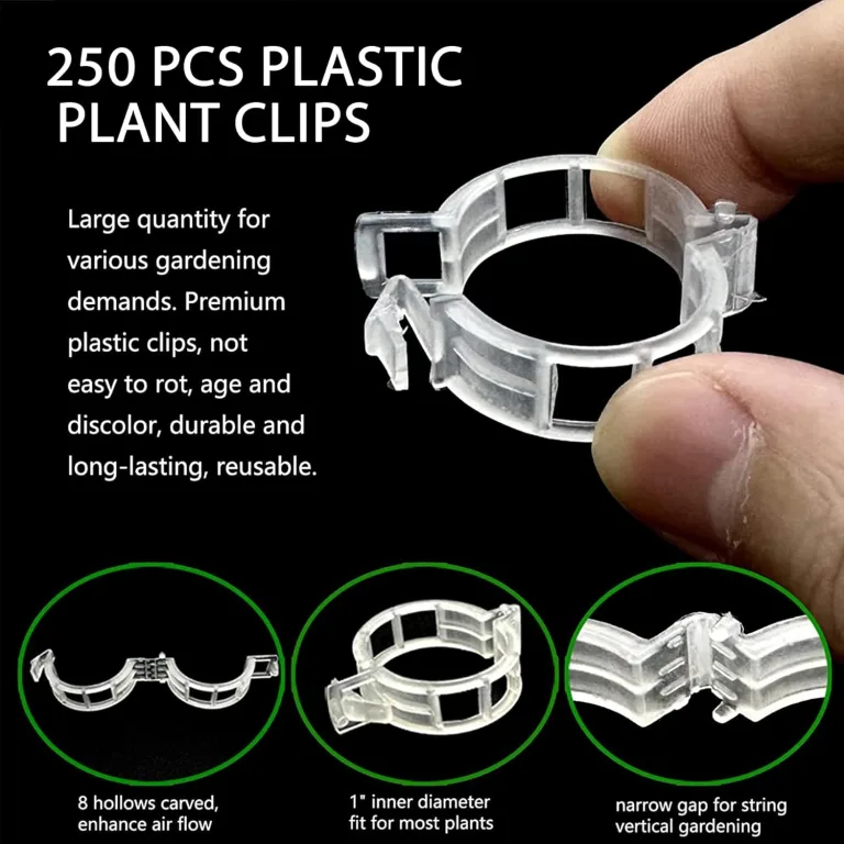250 Stück Pflanzenclips,Tomatenclips Verbinden,Kunststoff Tomatenclips,Pflanzenklammern,Ranken Clips,Pflanzen Sicherung,Tomatenclips Verbinden Pfeffer Gurke Reben Ideal,für Pflanzen Sicherung – Bild 4
