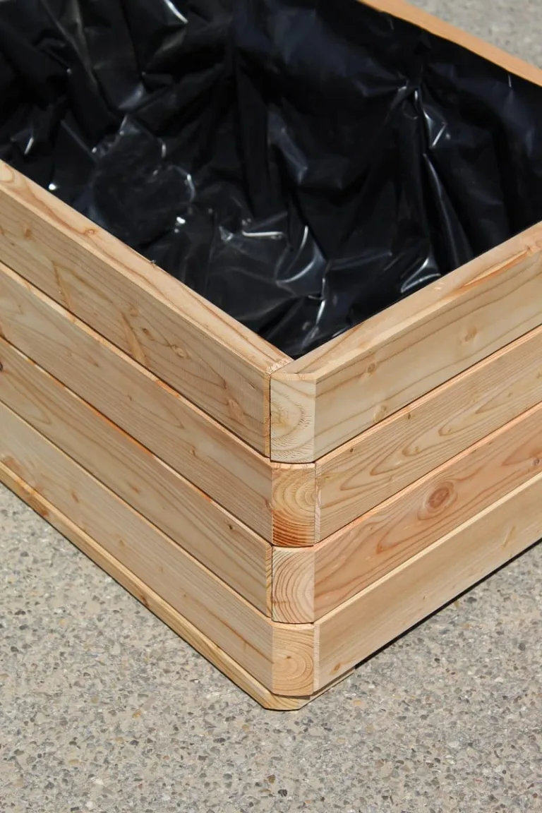 Gartenwelt Riegelsberger Massiver Pflanzkasten Mammut 80x50x39 cm aus Lärchenholz Natur Blumenkasten Blumentopf Pflanzkübel Kräutertopf Balkonkasten fertig montiert – Bild 6