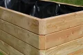 Gartenwelt Riegelsberger Massiver Pflanzkasten Mammut 100x50x39 cm aus Lärchenholz Natur Blumenkasten Blumentopf Pflanzkübel Kräutertopf Balkonkasten fertig montiert - Thumbnail 3