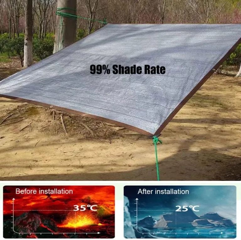 99% Aluminium-Schattennetz, Reflektierend, Terrasse Schattiernetz Gewächshaus, Hitzeschutz 3x4m (3mx4m) – Bild 3