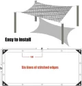 99% Aluminium-Schattennetz, Reflektierend, Terrasse Schattiernetz Gewächshaus, Hitzeschutz 3x4m (3mx4m) - Thumbnail 5