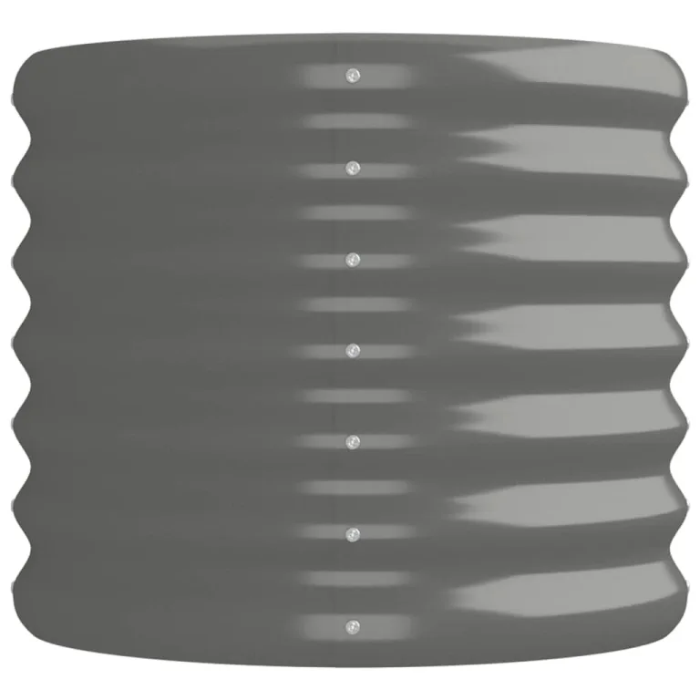 vidaXL Hochbeet, Wetterfestes Hochbeet für Garten Balkon Terrasse, Kräuterhochbeet zum Selber Bauen, Pflanzkasten aus Metall, Verzinkter Stahl Grau – Bild 6