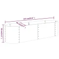 vidaXL Hochbeet, Wetterfestes Hochbeet für Garten Balkon Terrasse, Kräuterhochbeet zum Selber Bauen, Pflanzkasten aus Metall, Verzinkter Stahl Grau - Thumbnail 3